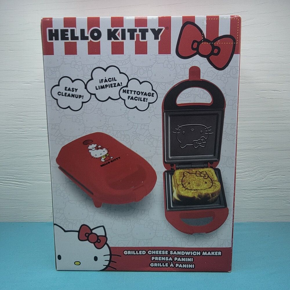 Hello Kitty Grilled Cheese Sandwich Maker Red Non Stick Cast Aluminum Plate New